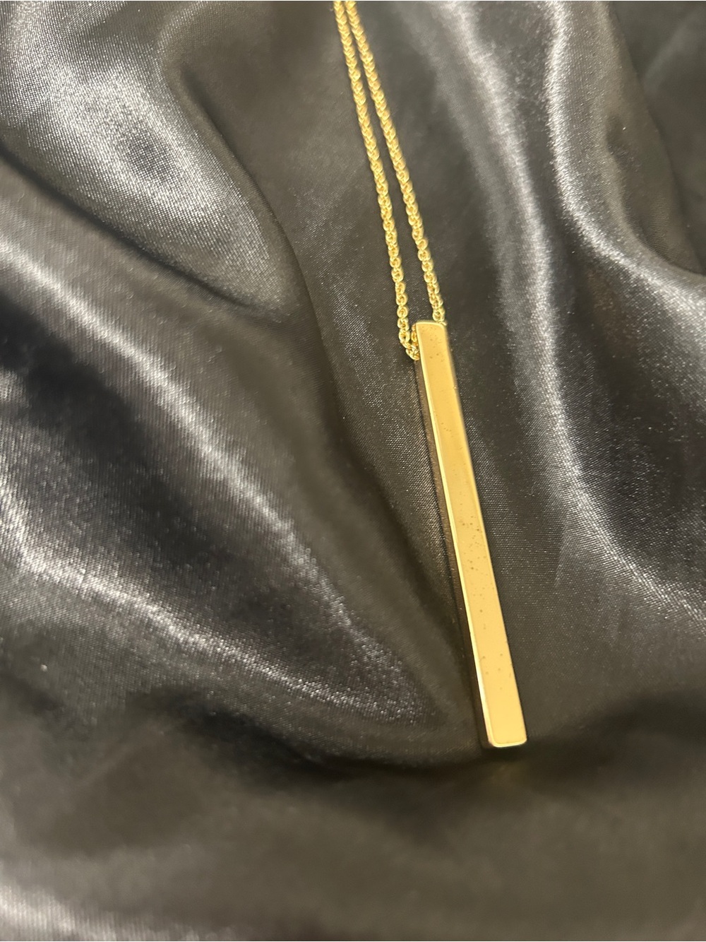 3/$15 Gold Bar Pendant with Gold gold Necklace